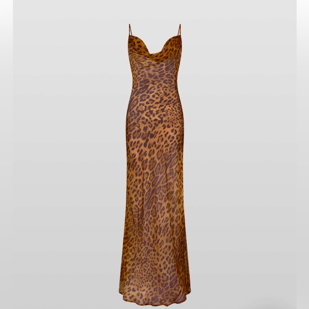 Rat & Boa Leopard Print Maxi Dress